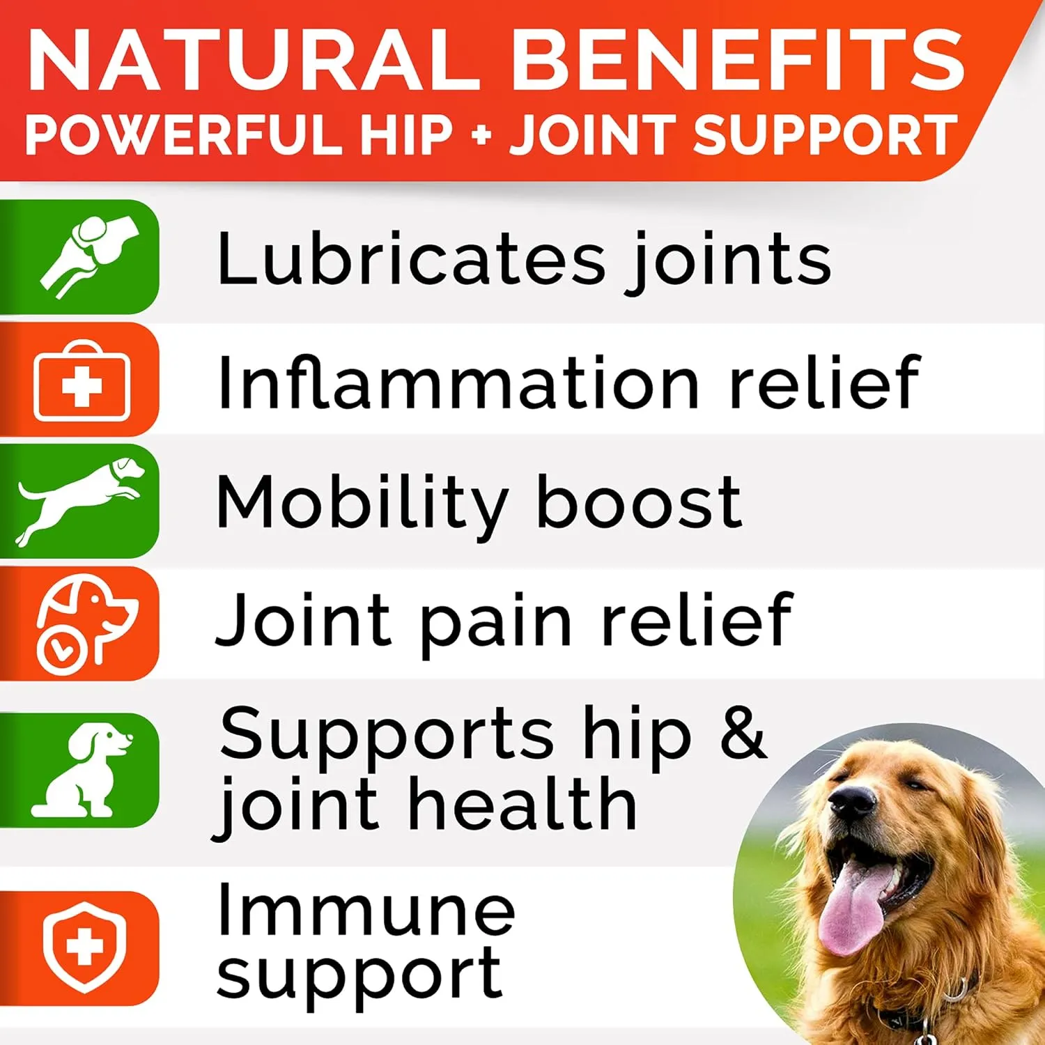 STRELLALAB Hemp Treats   Glucosamine for Dogs - Hip & Joint Supplement - w/Hemp Oil   Protein - Chondroitin, MSM, Turmeric to Improve Mobility & Energy - Natural Joint Pain Relief, 120 Chews