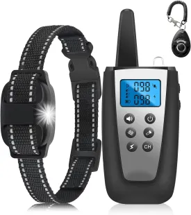 Ultra-Small Dog Training Collar, Lightest Training Collar with Beep Vibration, Tailored for Small Dogs 5-15lbs & Medium, Light for Night Walks, 3300Ft Rechargeable E Collar with Remote IPX7 Waterproof