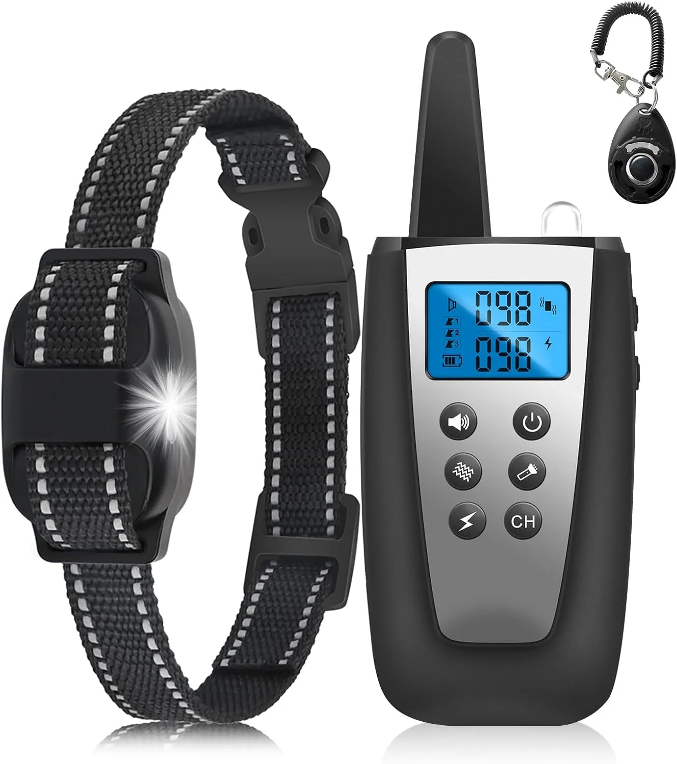 Ultra-Small Dog Training Collar, Lightest Training Collar with Beep Vibration, Tailored for Small Dogs 5-15lbs & Medium, Light for Night Walks, 3300Ft Rechargeable E Collar with Remote IPX7 Waterproof
