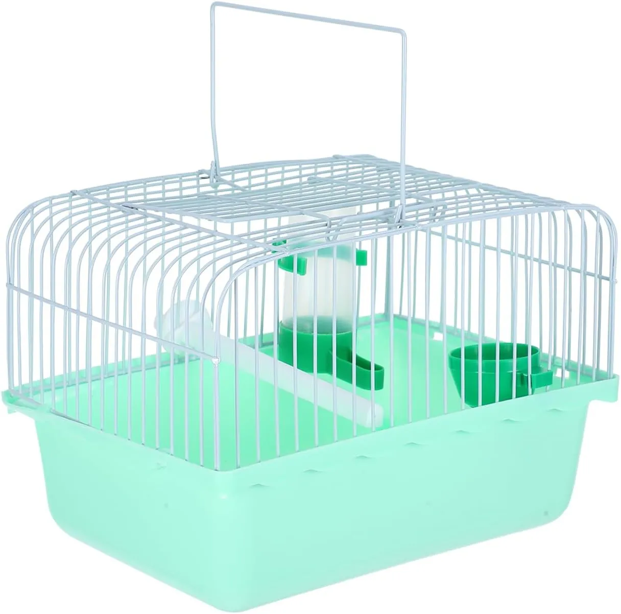 Vanzack Portable Parrot & Bird Carrier - Travel Cage for Parakeets, Cockatiels & Small Birds - Abs Light Green